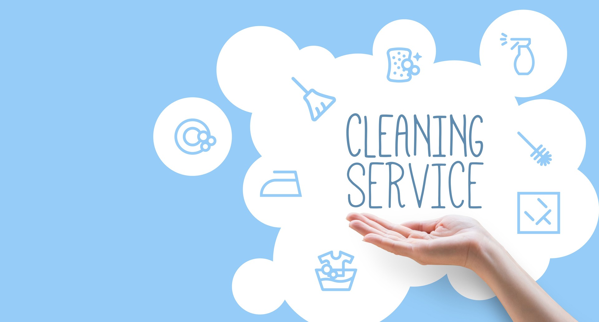 Poster template for house cleaning