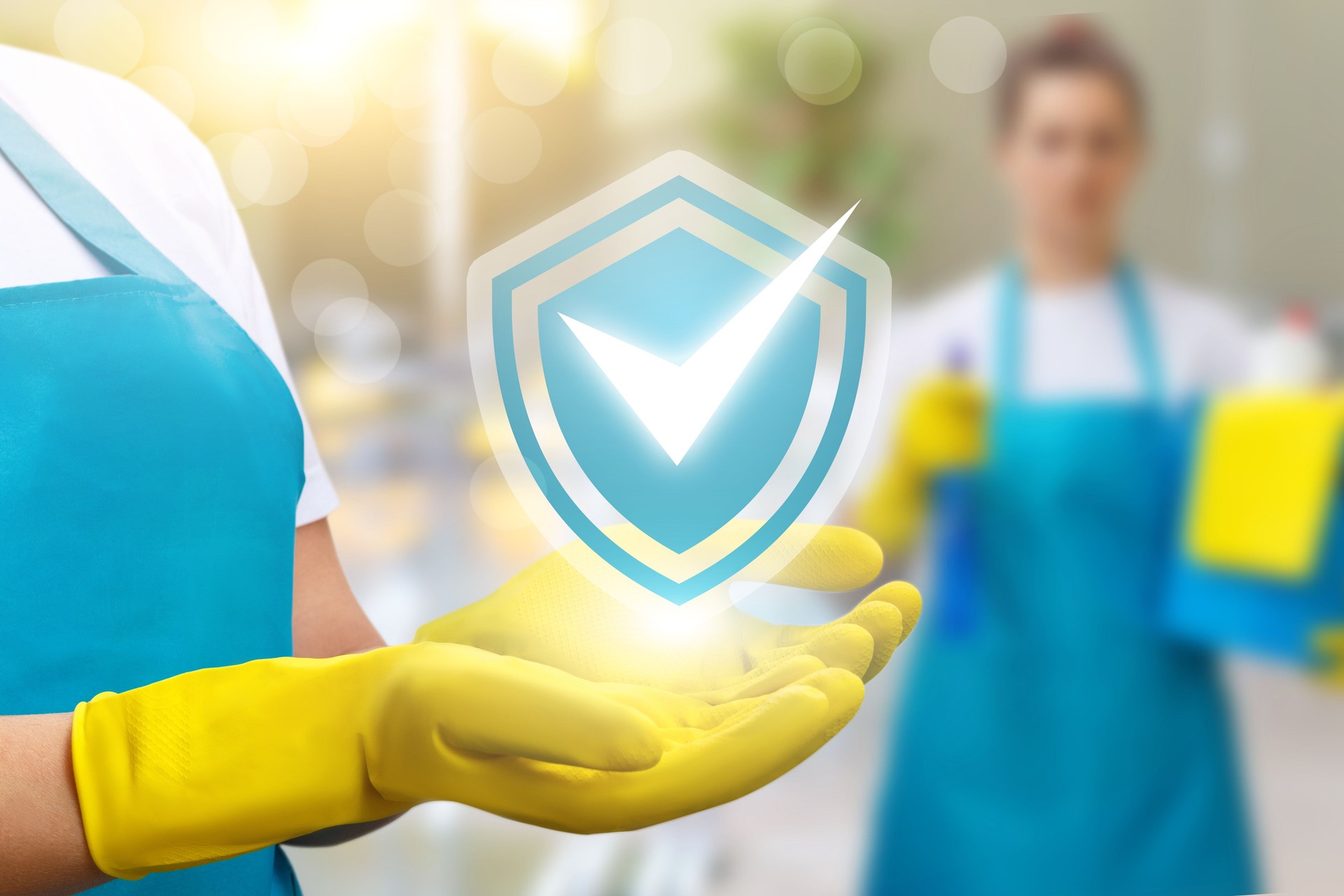 In hand a symbol of high-quality cleaning.